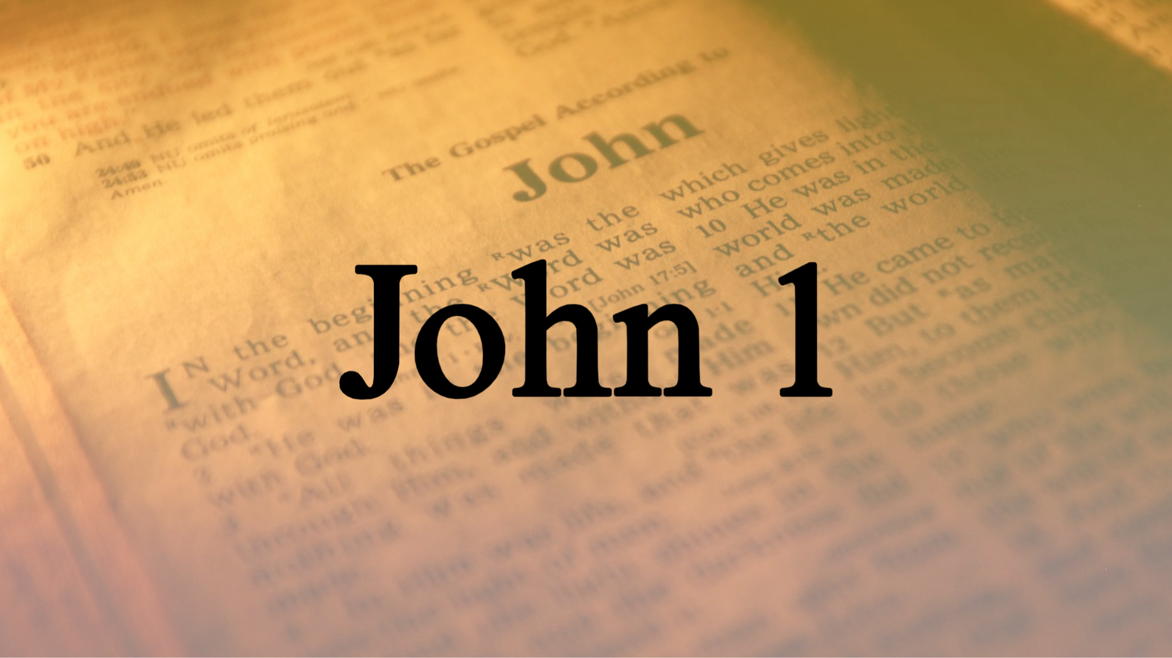 John 1 Analysis
